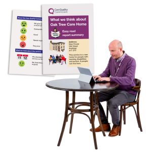 Person accessing Easy Read document