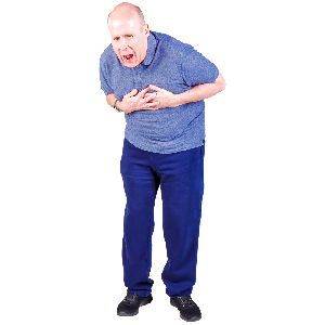Person who has chest pain