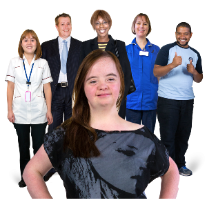 Person with their medical and support team
