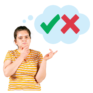 Person making a decision
