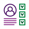 Icon illustrating skills checklist